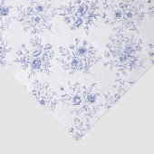 Classic Blue Flowers Pattern French blue toile Tissuepapier (Detail)