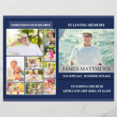 Classic Blue Funeral Programme (Voorkant)