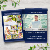 Classic Blue Funeral Programme