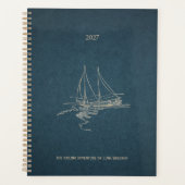 Classic Blue Gold Inspirational Sailing  Planner (Voorkant)