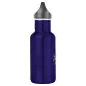 Classic Blue Gold Monogram Initiaal Waterfles (Links)