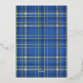 Classic Blue Gold Play Season's Groetjes Foto Folie Feestdagenkaart (Achterkant)