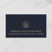 Classic Blue Gold Seal Logo Visitekaartje (Voorkant)