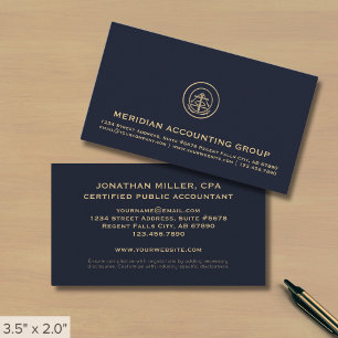 Classic Blue Gold Seal Logo Visitekaartje