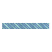 Classic Blue Green School Stripes Pattern Grosgrain Lint (Voorkant)