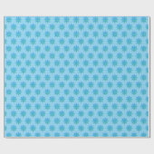 Classic Blue Green Snowflake Pattern on Blue Cadeaupapier (Vlak)