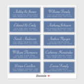 Classic Blue Guest-Adresetiketten voor grafische k Sticker (Vel)