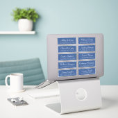Classic Blue Guest-Adresetiketten voor grafische k Sticker (Laptop op bureau)