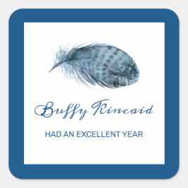 Classic Blue Label Boho Feather Award