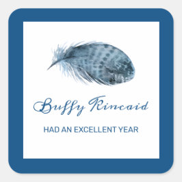 Classic Blue Label Boho Feather Award