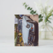 Classic blue MGB roadster sports car. Briefkaart (Staand voorkant)