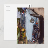 Classic blue MGB roadster sports car. Briefkaart (Voorkant / Achterkant)