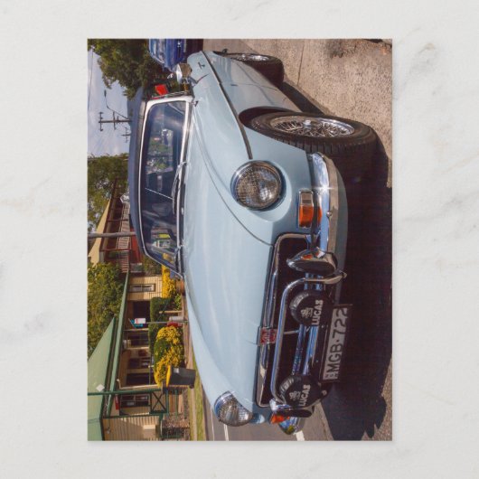 Classic blue MGB roadster sports car. Briefkaart (Voorkant)
