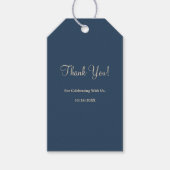 Classic Blue Modern minimalist Weddenschap Gift La Cadeaulabel (Voorkant)