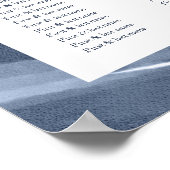 Classic Blue modern Seattle Chart Poster (Hoek)