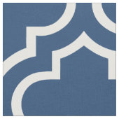 Classic Blue Moroccan Trellis Pattern Fabric 02 Stof (Close Up)
