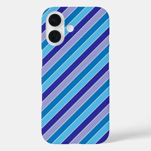 Classic Blue Paars Pajama Stripes Patroon Case-Mate iPhone Case (Achterkant)