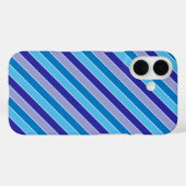Classic Blue Paars Pajama Stripes Patroon Case-Mate iPhone Case (Achterkant (horizontaal))