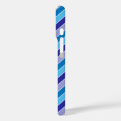 Classic Blue Paars Pajama Stripes Patroon Case-Mate iPhone Case (Achterkant / Links)
