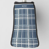 Classic Blue Plaid Golf Head Hoesje Golfheadcover (Draai 90)