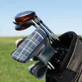 Classic Blue Plaid Golf Head Hoesje Golfheadcover (Insitu)