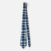 Classic Blue Plaid Pattern – Trendy Tartan Design Stropdas (Voorkant)