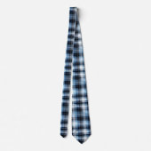 Classic Blue Plaid Pattern – Trendy Tartan Design Stropdas (Achterkant)