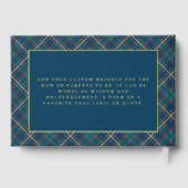 Classic Blue Plaid Polo Equestrian Baby Shower Gastenboek (Achterkant)