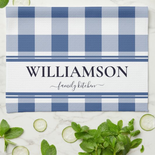 Classic Blue Pset Theedoek (Gevouwen)