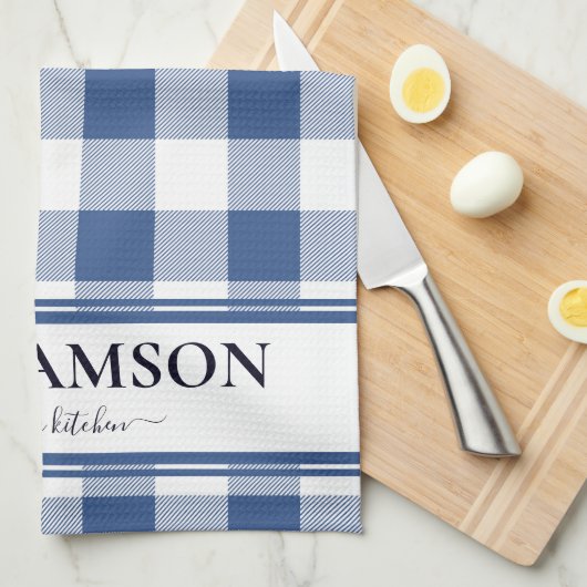 Classic Blue Pset Theedoek (Quarter Fold)