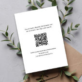 Classic Blue QR Code Wedding Details Card Informatiekaartje
