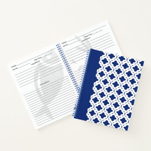 Classic Blue Recipe Notebook Notitieboek (Binnen)