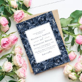 Classic Blue Rozen Alles in een bruiloft Kaart