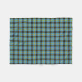 Classic Blue Scottish Clan Bell Tartan Pset Fleece Deken (Voorkant (Horizontaal))