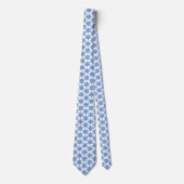 Classic Blue Snowflake Pattern Neck Tie Stropdas (Voorkant)