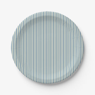 Classic Blue Stripe Papieren Bordje