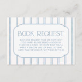 Classic Blue Striped Books for Baby Informatiekaartje (Voorkant)