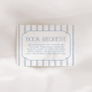Classic Blue Striped Books for Baby Informatiekaartje