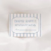 Classic Blue Striped Diaper Raffle Informatiekaartje