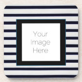 "Classic Blue Striped Onderzetter – aangepaste Gif (Voorkant)
