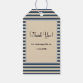 Classic Blue Stripes Gift Labels Cadeaulabel (Voorkant)