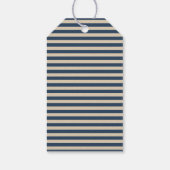 Classic Blue Stripes Gift Labels Cadeaulabel (Achterkant)