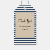 Classic Blue Stripes Gift Labels Cadeaulabel (Voorkant)