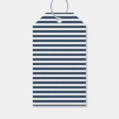 Classic Blue Stripes Gift Labels Cadeaulabel (Achterkant)