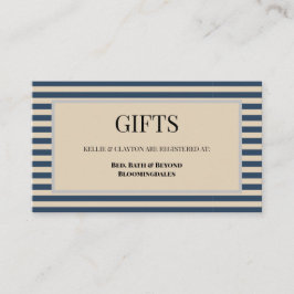 Classic Blue Stripes Ingelijste Cadeauverpakking K Informatiekaartje