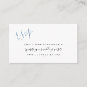 Classic Blue Waterverf Petals bruiloft RSVP online Informatiekaartje