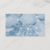 Classic Blue Waterverf Petals bruiloft RSVP online Informatiekaartje (Achterkant)