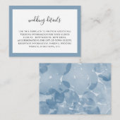 Classic Blue Waterverf trouwkaart Informatiekaartje (Voorkant / Achterkant)