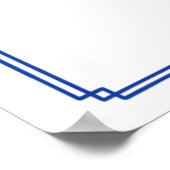 Classic Blue & White Chinoiserie Weddenschap Welko Poster (Hoek)