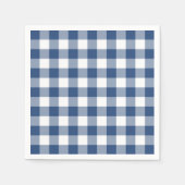 Classic Blue White Gingham Check Patroon Servet (Voorkant)